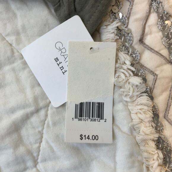 Grayson Mini NWT Baby Girl's Bow Front Green Romper 12M - Picture 2 of 4